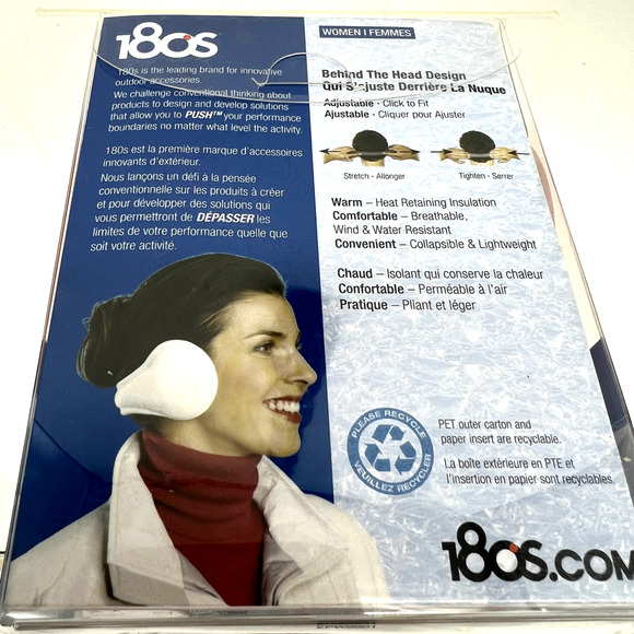 180s Urban Down Behind the head Ear Warmers 1 pair One Size Teaberry (Coral) - Picture 2 of 2